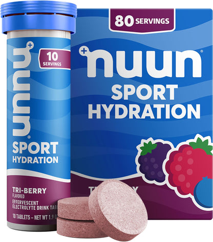 Nuun Sport Electrolyte Tablets Mixed Flavors, GF & Vegan, 4 Pack