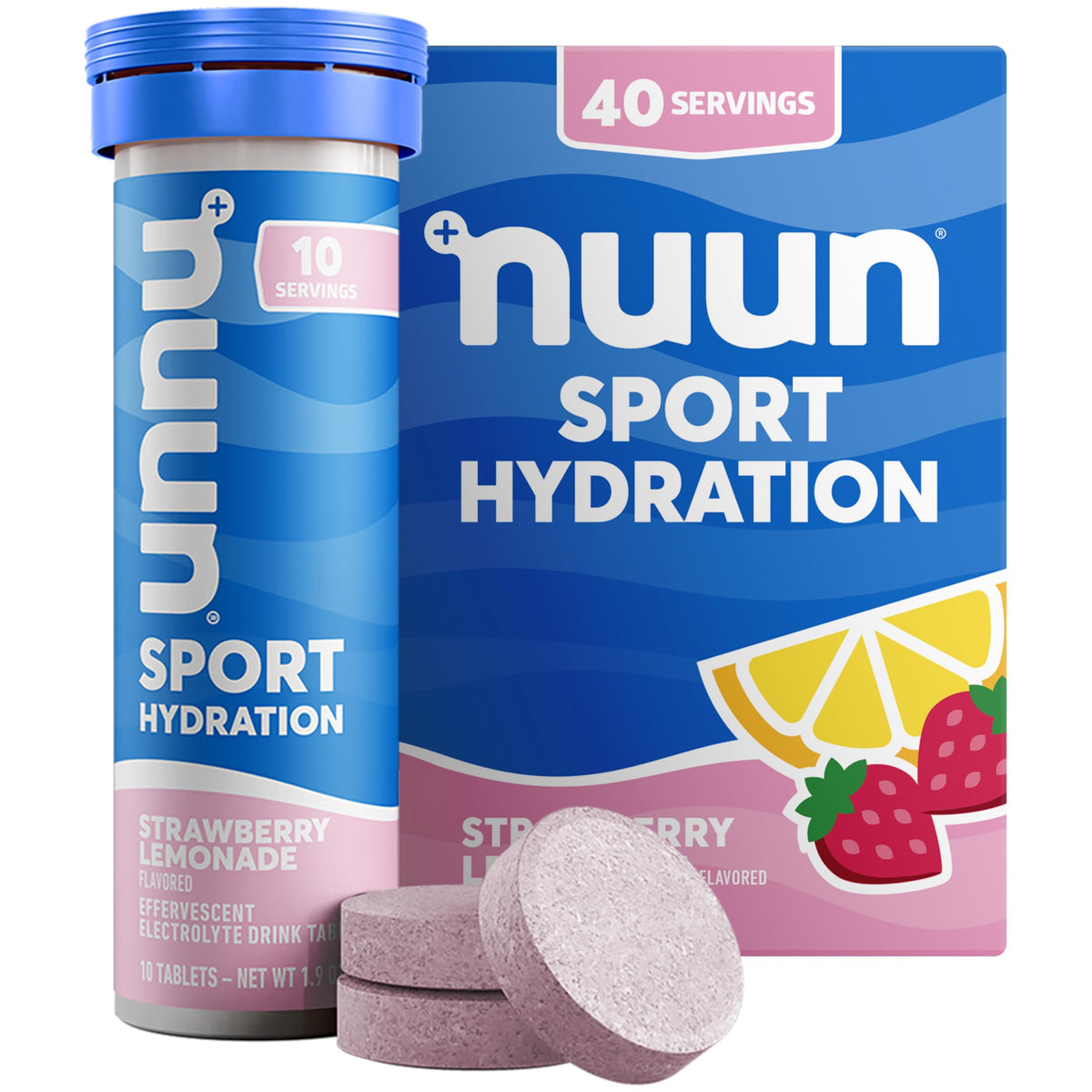 Nuun Sport Electrolyte Tablets Mixed Flavors, GF & Vegan, 4 Pack