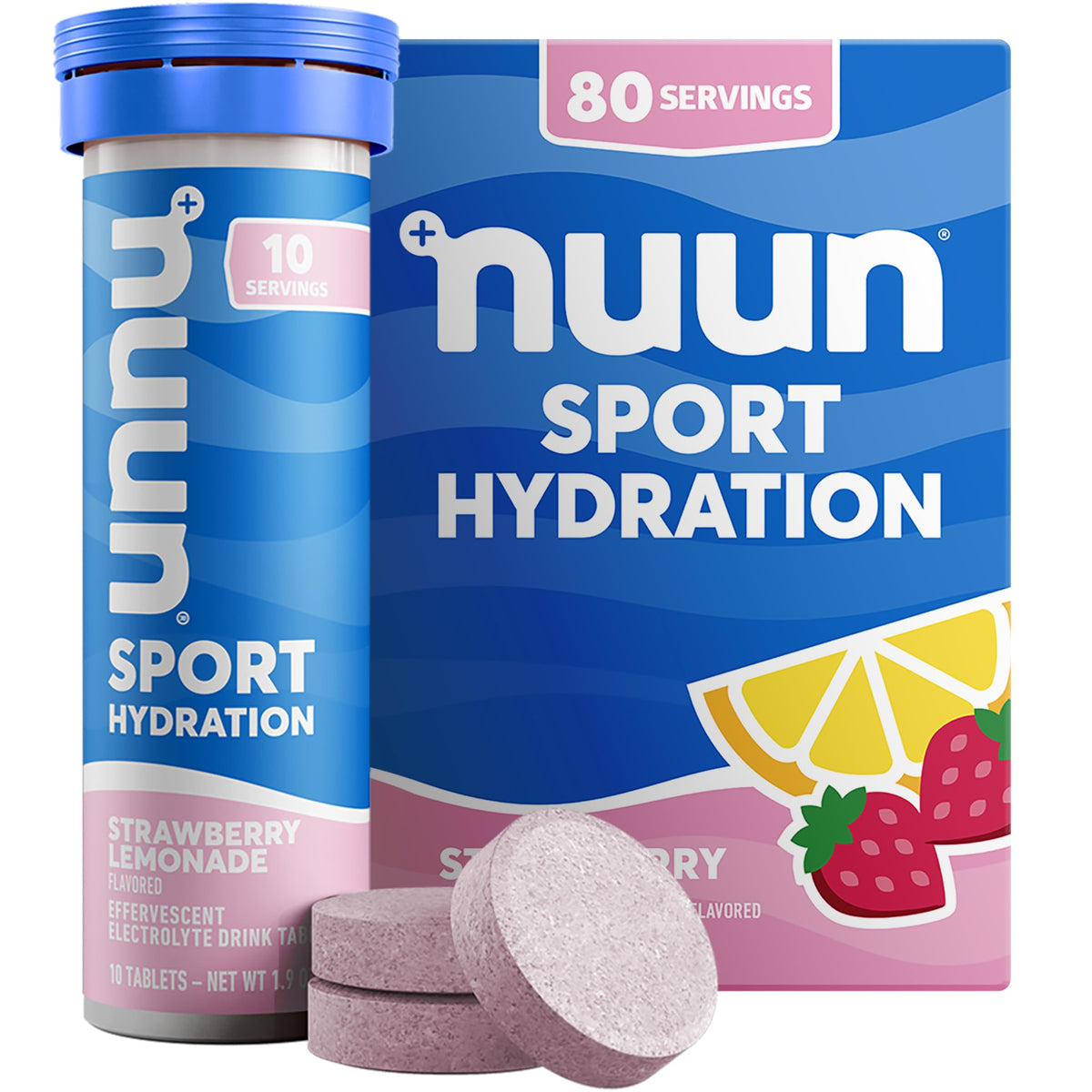 Nuun Sport Electrolyte Tablets Mixed Flavors, GF & Vegan, 4 Pack