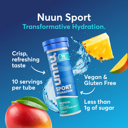 Nuun Sport Electrolyte Tablets Mixed Flavors, GF & Vegan, 4 Pack