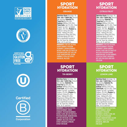 Nuun Sport Electrolyte Tablets Mixed Flavors, GF & Vegan, 4 Pack
