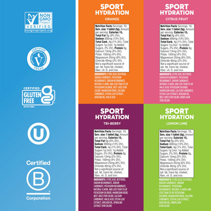 Nuun Sport Electrolyte Tablets Mixed Flavors, GF & Vegan, 4 Pack