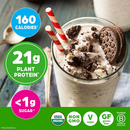 Orgain Organic Vegan 21g Protein Powder, Vanilla Bean, 2.03 lb