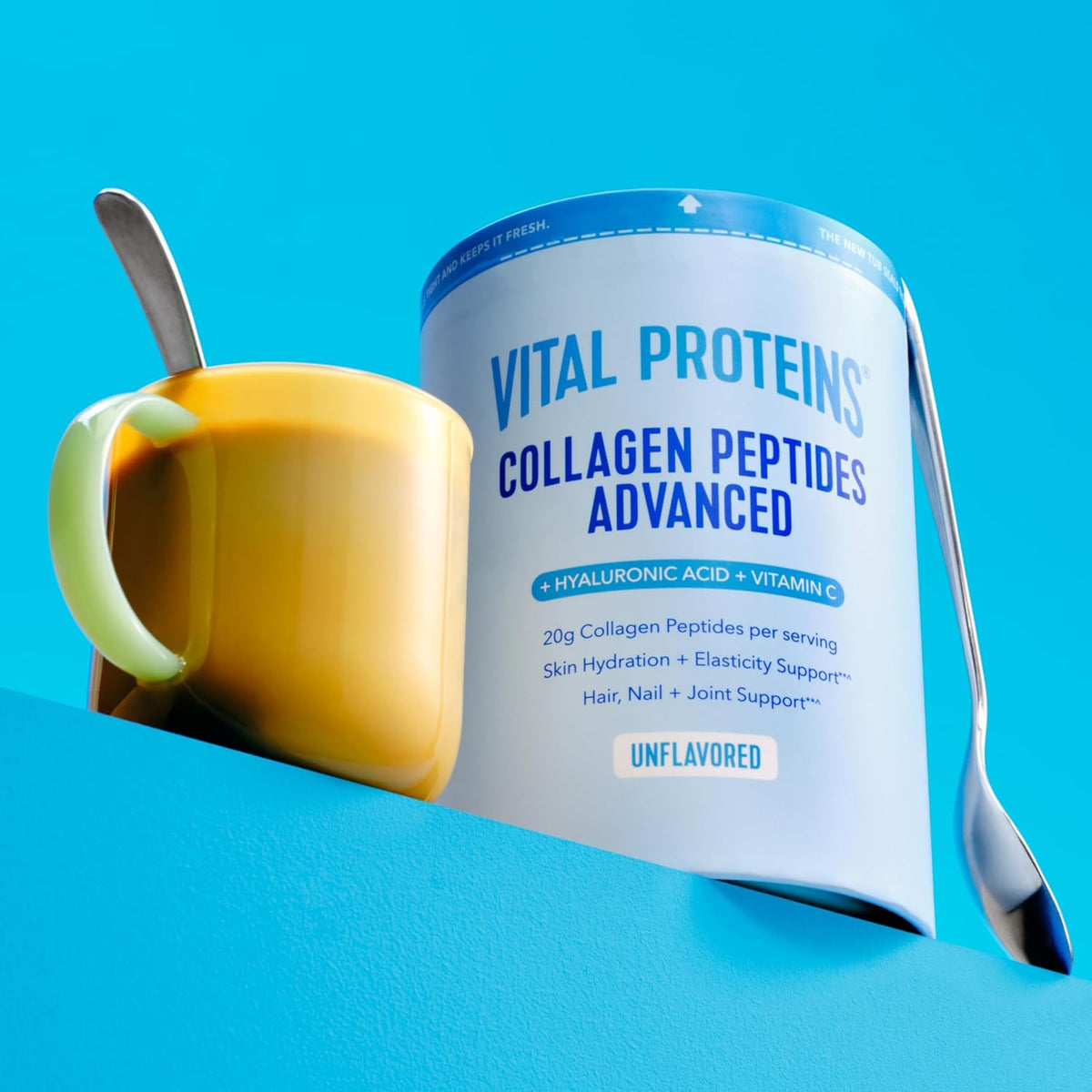 Vital Proteins Collagen Péptidos Avanzado, Fresa Limón, 10.5oz