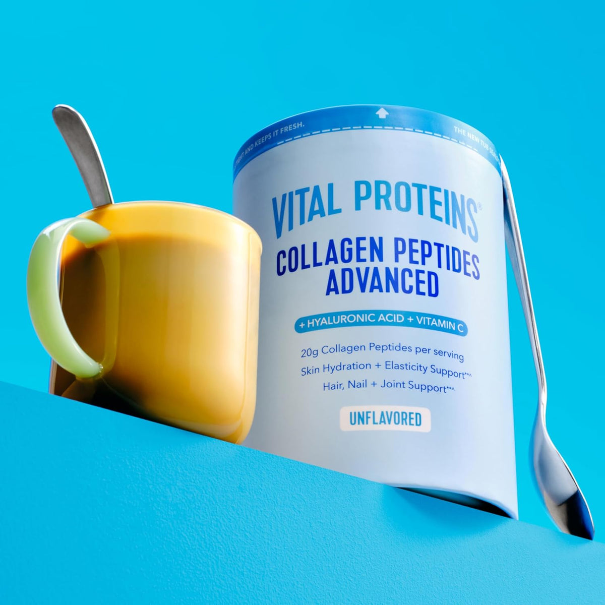 Vital Proteins Collagen Péptidos Avanzado, Fresa Limón, 10.5oz