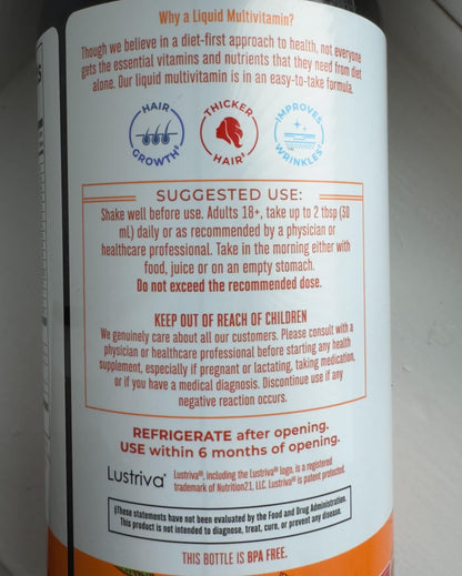 MARYRUTH'S Liquid Multivitamin + Hair Growth, Clinically Thicker Hair, 15oz