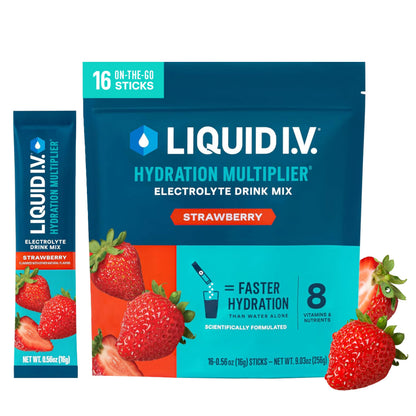 Liquid I.V. Electrolitos para la hidratación, Limón-Lima, 16 unidades