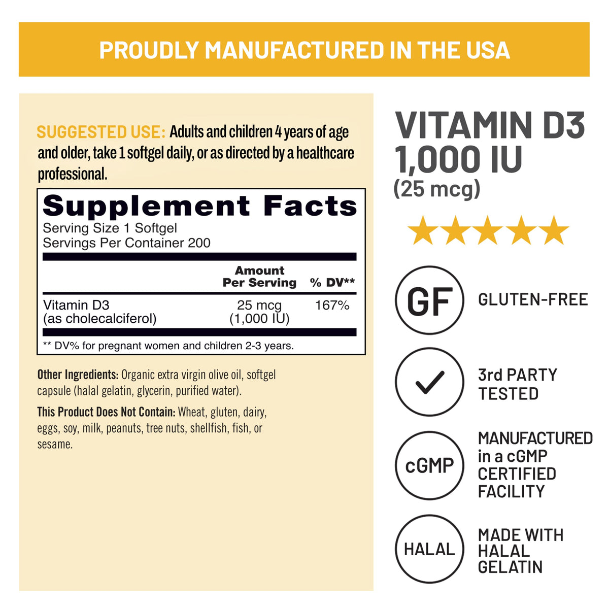 Suplemento NatureWise Vitamina D3 10000IU, Apoyo Inmune, 90 Mini Cápsulas Blandas