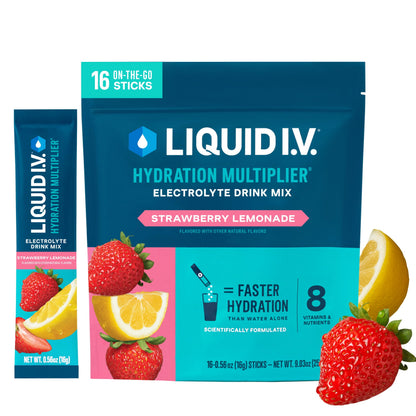 Liquid I.V. Electrolitos para la hidratación, Limón-Lima, 16 unidades
