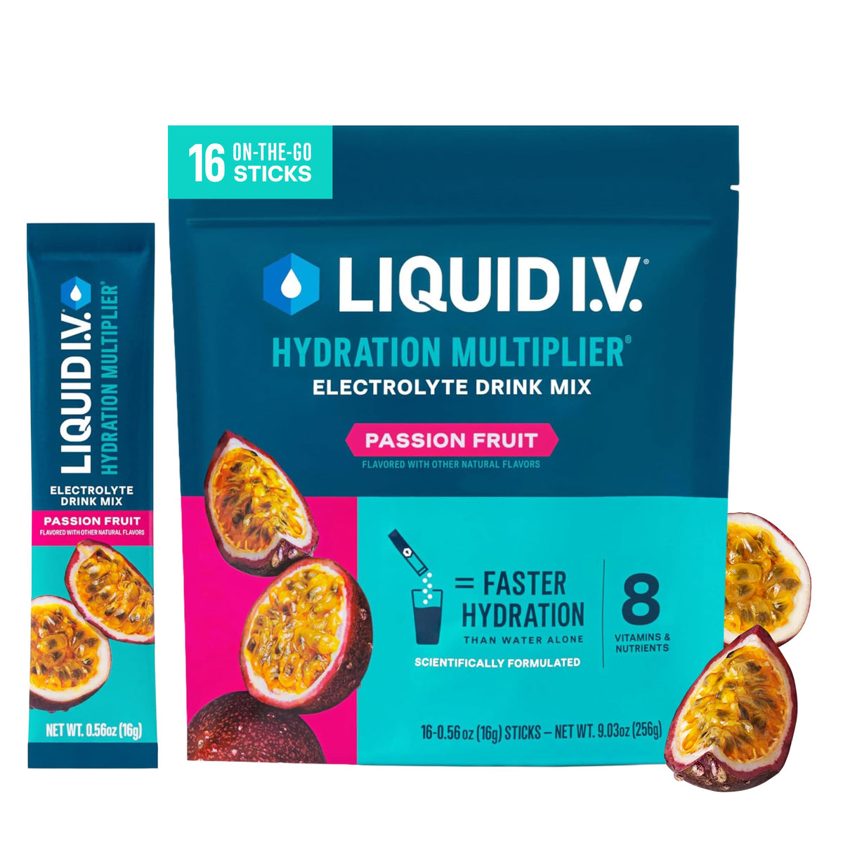 Liquid I.V. Electrolitos para la hidratación, Limón-Lima, 16 unidades
