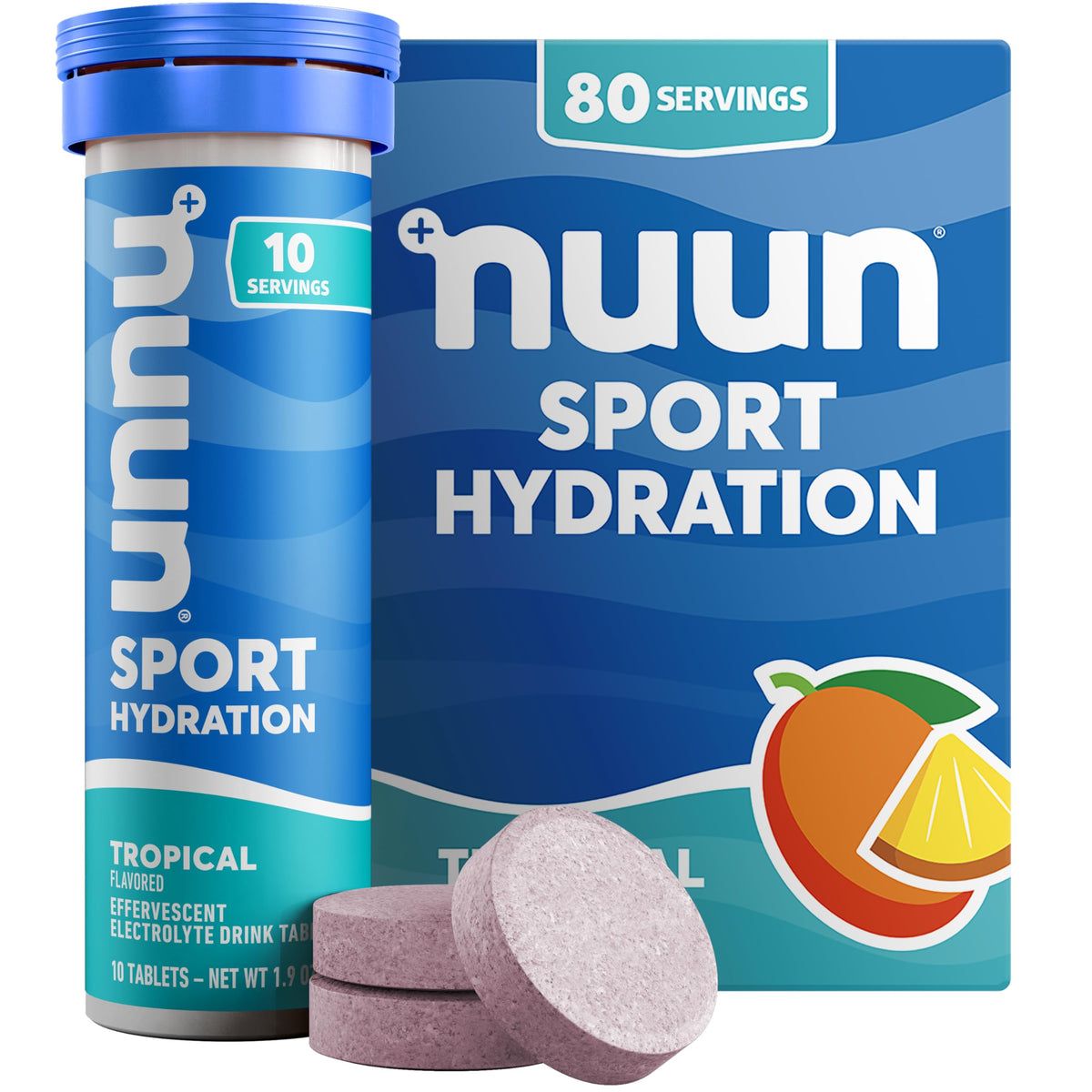 Nuun Sport Electrolyte Tablets Mixed Flavors, GF & Vegan, 4 Pack