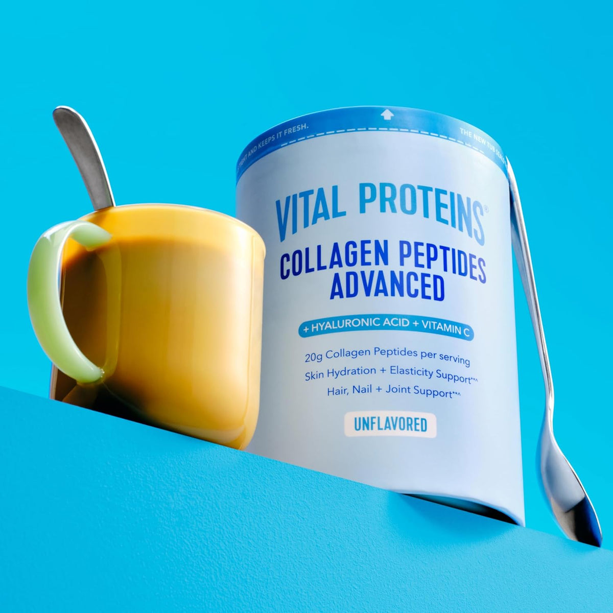 Vital Proteins Collagen Péptidos Avanzado, Fresa Limón, 10.5oz