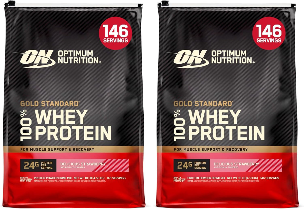 Optimum Nutrition Gold Standard Whey Protein Powder, Cookies & Cream, 2 LB