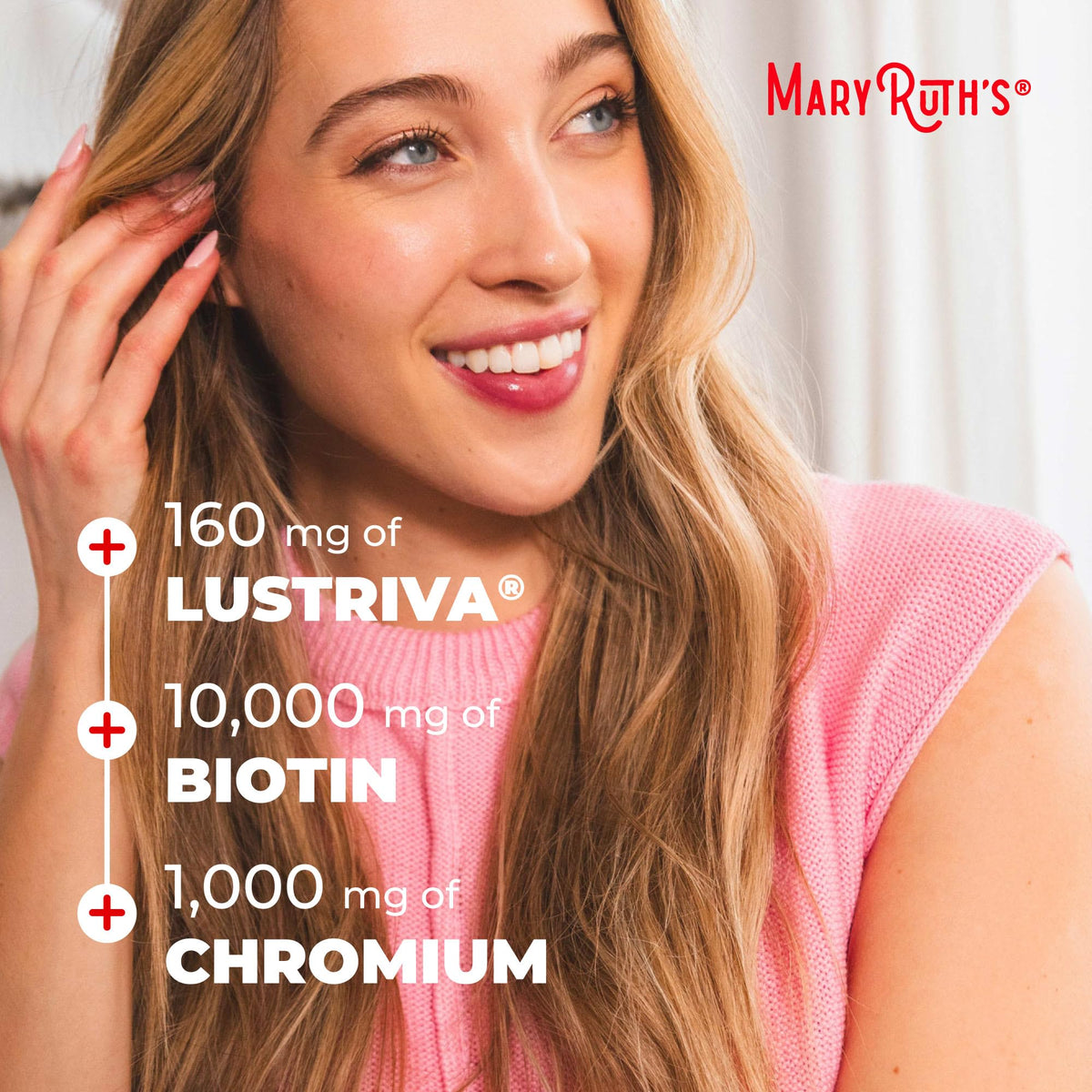 MARYRUTH'S Liquid Multivitamin + Hair Growth, Clinically Thicker Hair, 15oz
