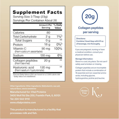 Vital Proteins Collagen Péptidos Avanzado, Fresa Limón, 10.5oz