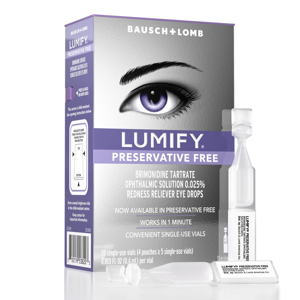Lumify Redness Relief Eye Drops, Whiter & Brighter Looking Eyes, 0.25 oz