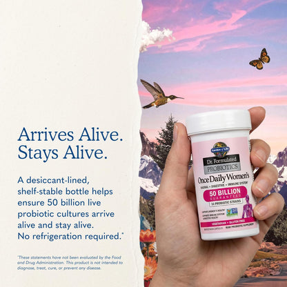 Garden of Life Dr. Formulated Probióticos Once Daily para Mujeres, 50 mil millones de UFC, 30 unidades
