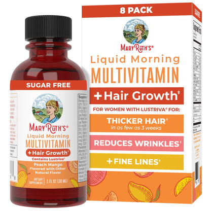 MARYRUTH'S Liquid Multivitamin + Hair Growth, Clinically Thicker Hair, 15oz