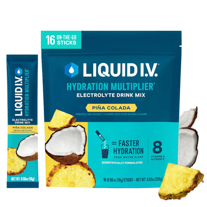 Liquid I.V. Electrolitos para la hidratación, Limón-Lima, 16 unidades