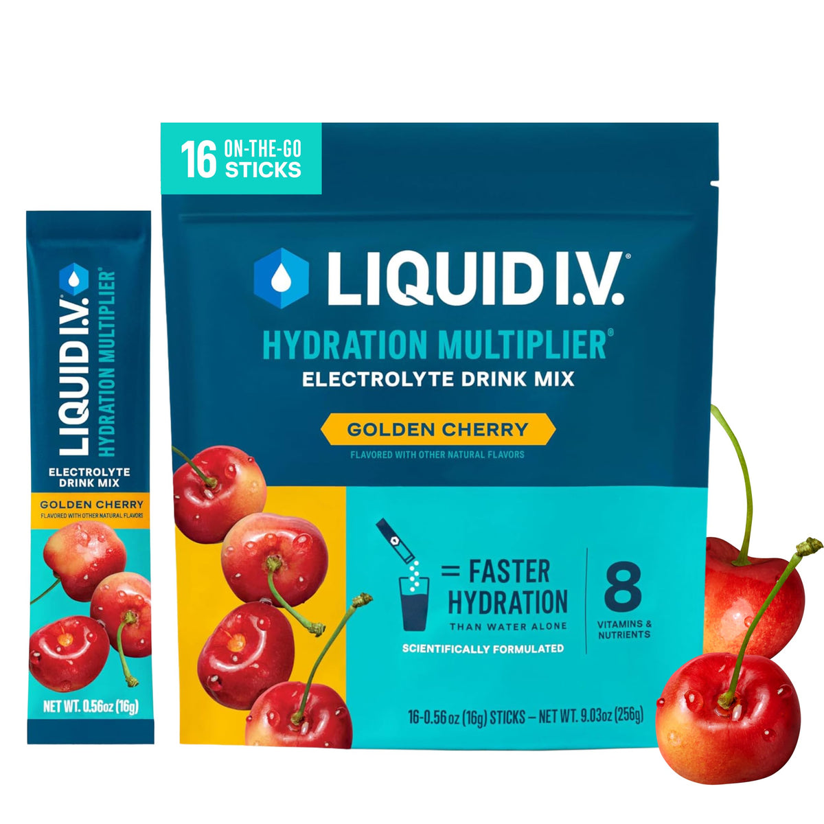 Liquid I.V. Electrolitos para la hidratación, Limón-Lima, 16 unidades