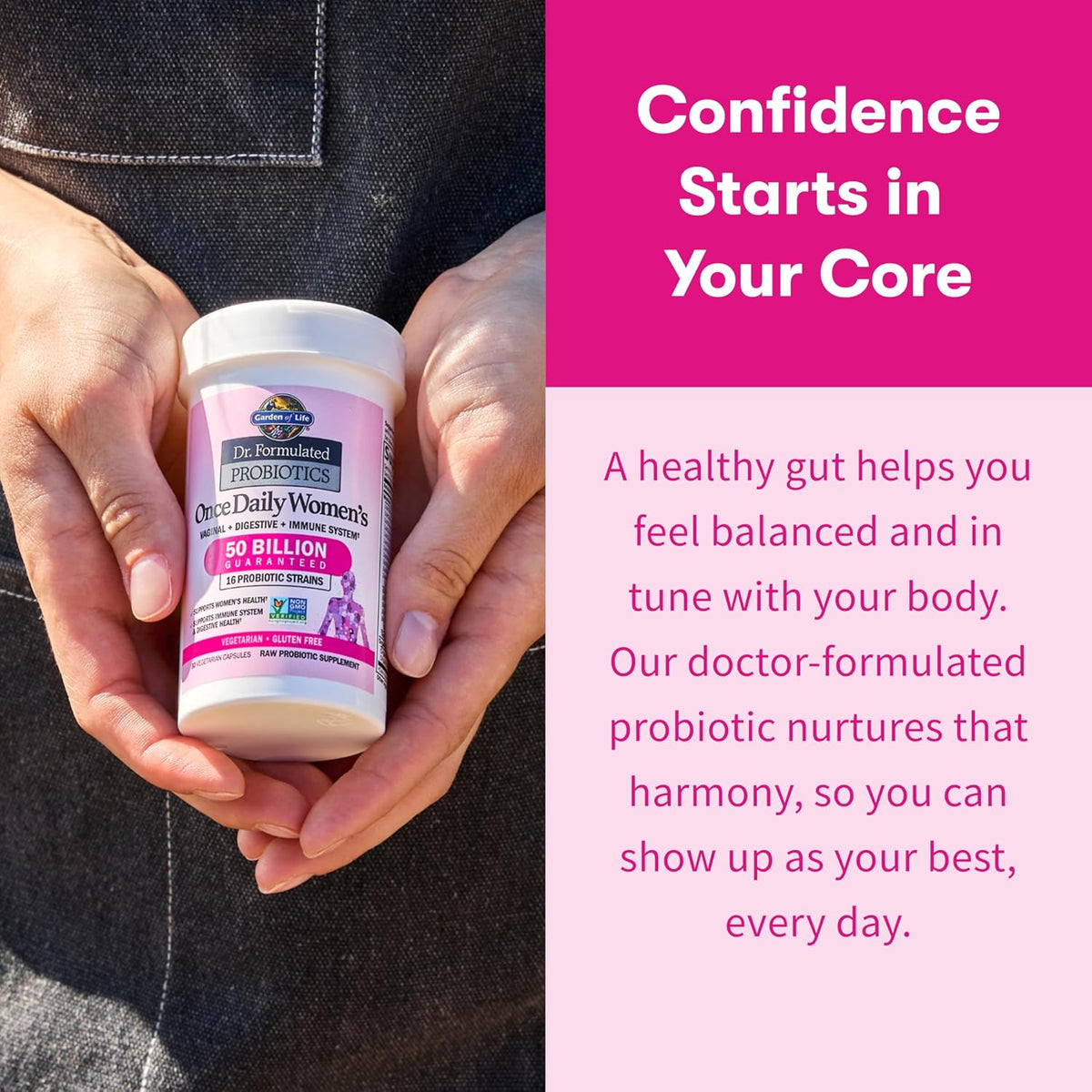 Garden of Life Dr. Formulated Probióticos Once Daily para Mujeres, 50 mil millones de UFC, 30 unidades