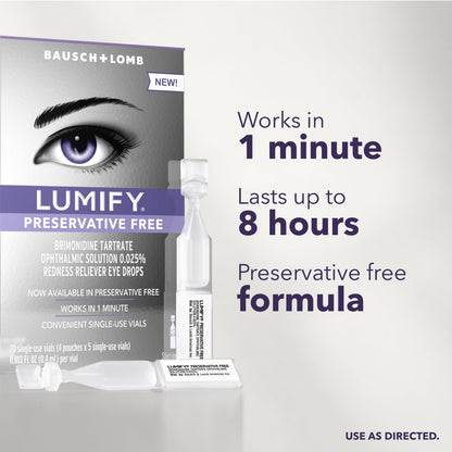 Lumify Redness Relief Eye Drops, Whiter & Brighter Looking Eyes, 0.25 oz