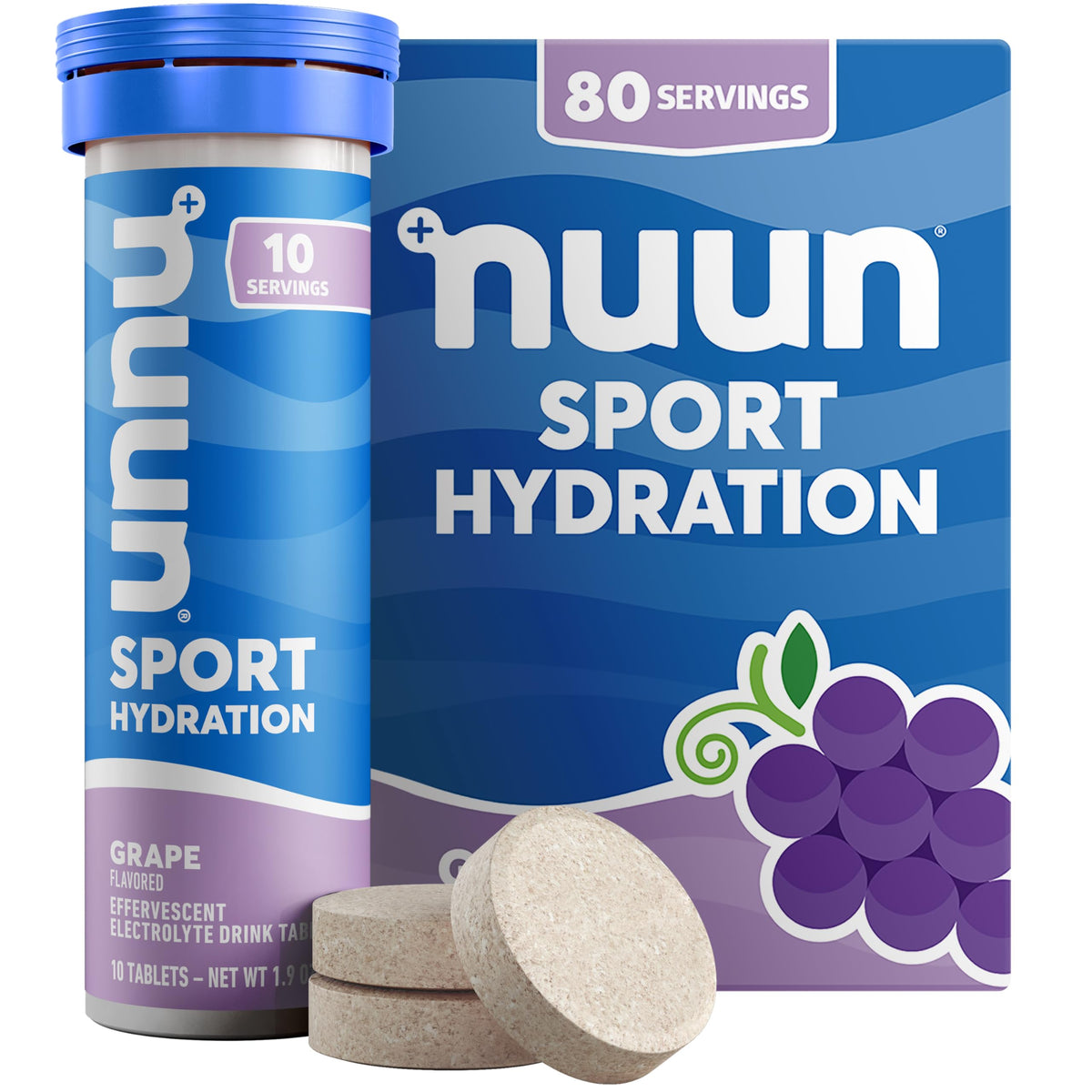 Nuun Sport Electrolyte Tablets Mixed Flavors, GF & Vegan, 4 Pack