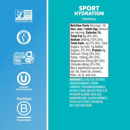 Nuun Sport Electrolyte Tablets Mixed Flavors, GF & Vegan, 4 Pack