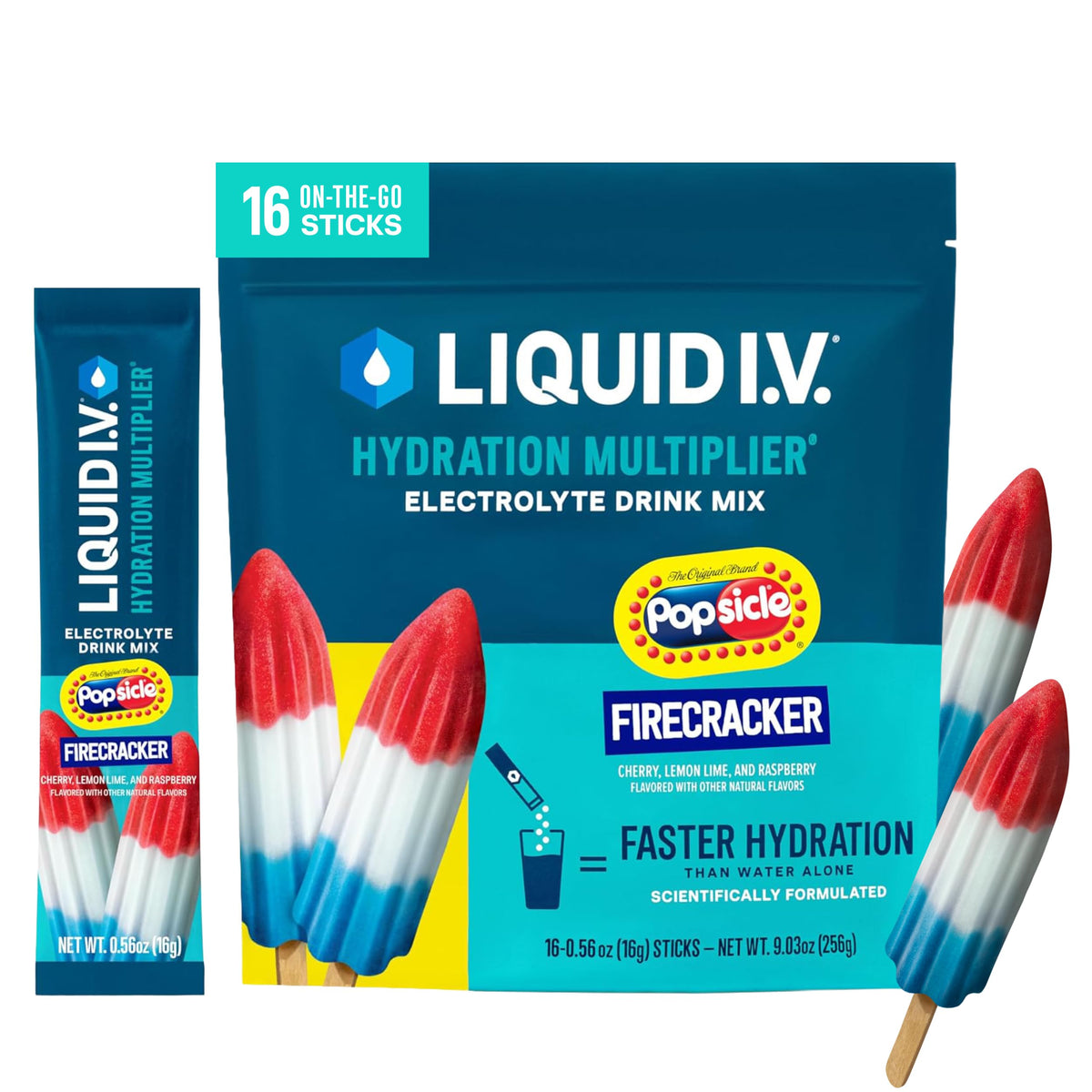 Liquid I.V. Electrolitos para la hidratación, Limón-Lima, 16 unidades