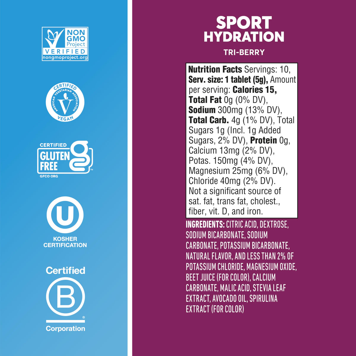 Nuun Sport Electrolyte Tablets Mixed Flavors, GF & Vegan, 4 Pack