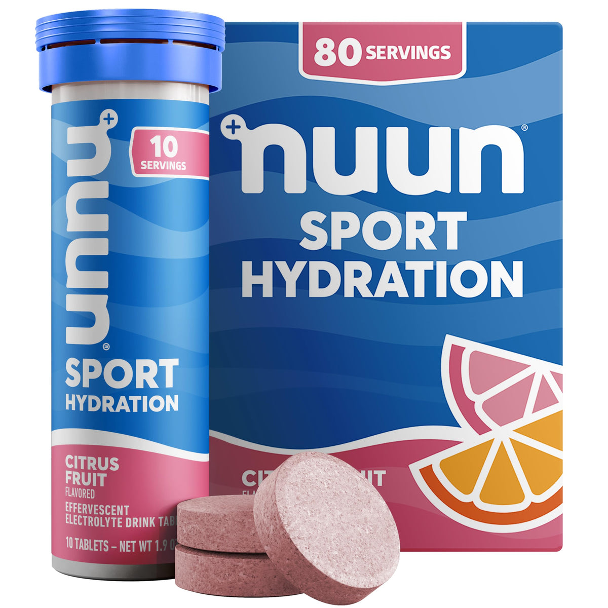Nuun Sport Electrolyte Tablets Mixed Flavors, GF & Vegan, 4 Pack