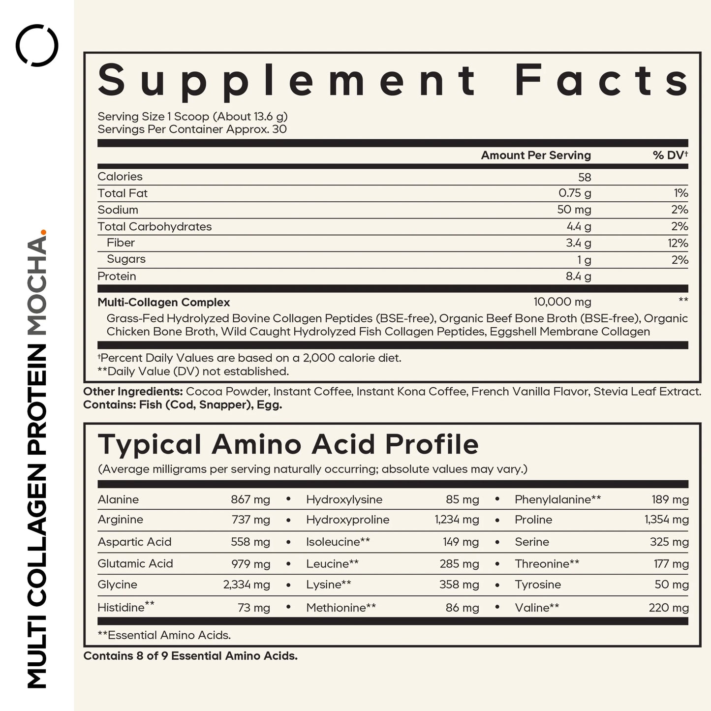Multi Collagen Peptides Powder Mocha