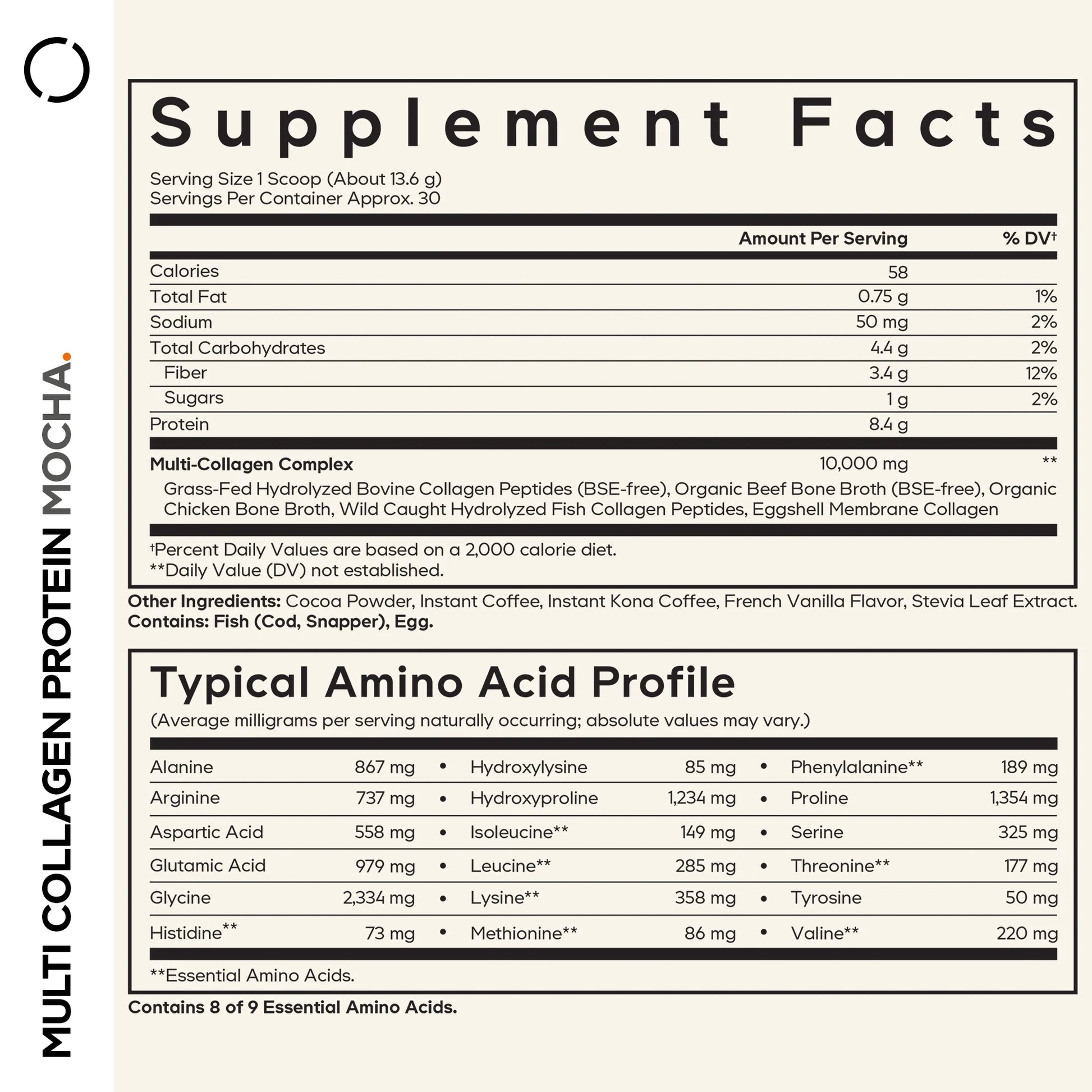 Multi Collagen Peptides Powder Mocha