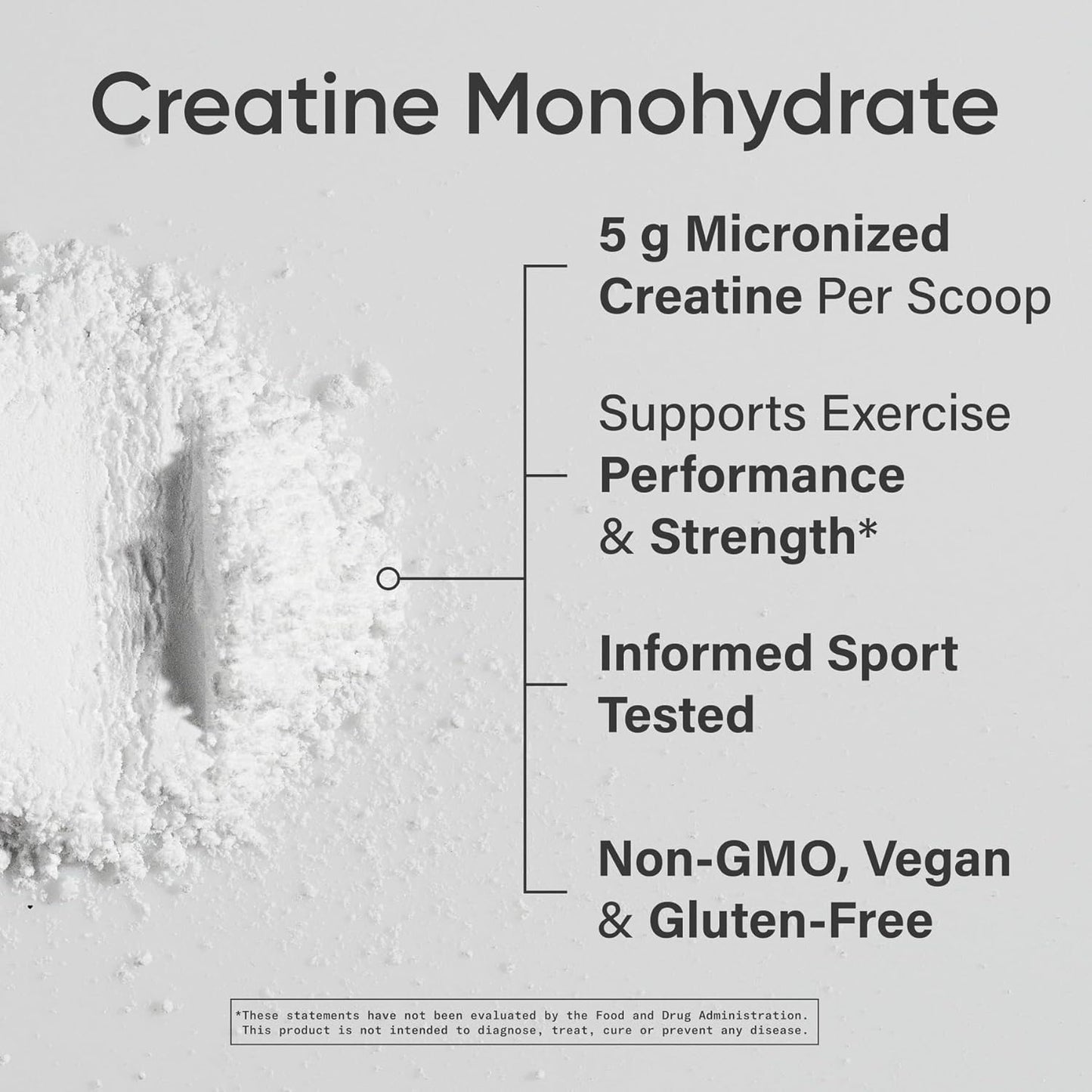 Creatine Monohydrate - Gain Lean Muscle, Improve Performance and Strength and Support Workout Recovery - 5 G Micronized Creatine - 10.58 Oz