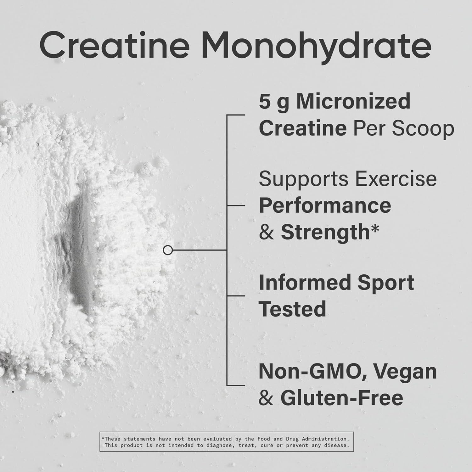 Creatine Monohydrate - Gain Lean Muscle, Improve Performance and Strength and Support Workout Recovery - 5 G Micronized Creatine - 10.58 Oz