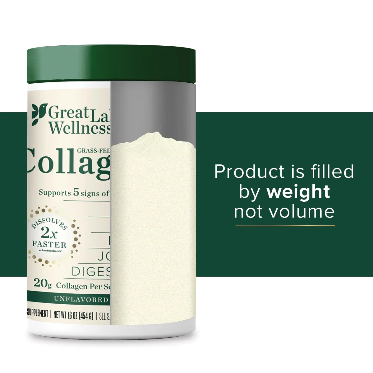 (2 Pack)  Quick Dissolve Collagen Peptides - Unflavored 16 Oz Pwdr