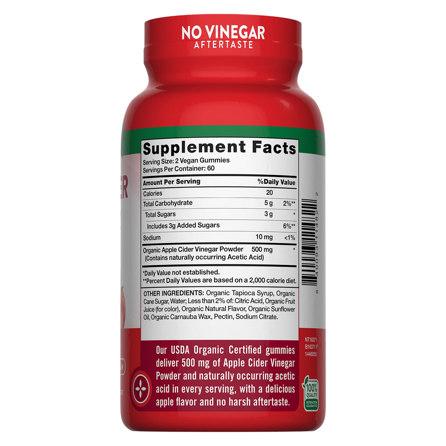 Nature'S Truth Organic Apple Cider Vinegar 500 Mg., 120 Gummies