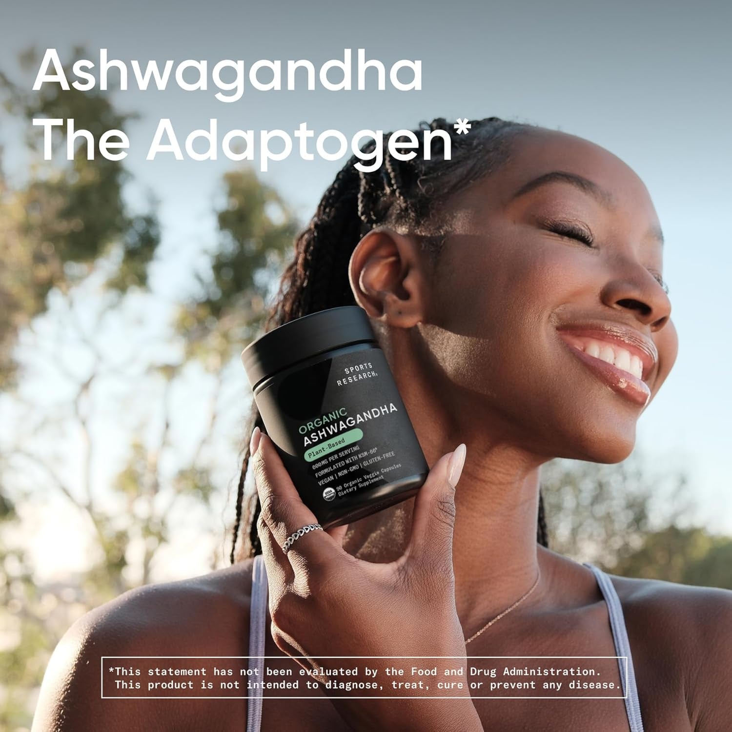 ® Organic Ashwagandha – Adaptogen for Relaxation, Calm & Sleep Support – Made with Organic KSM-66® – 600 Mg – Non-Gmo Verified, Gluten-Free, Certified Vegan – 90 Veggie Capsules