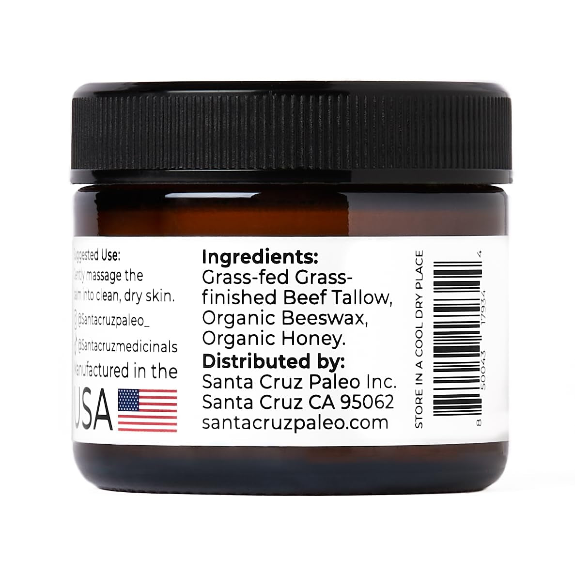 Beef Tallow for Skin, Grass Finished & Grass Fed Beef Tallow and Honey Balm Body