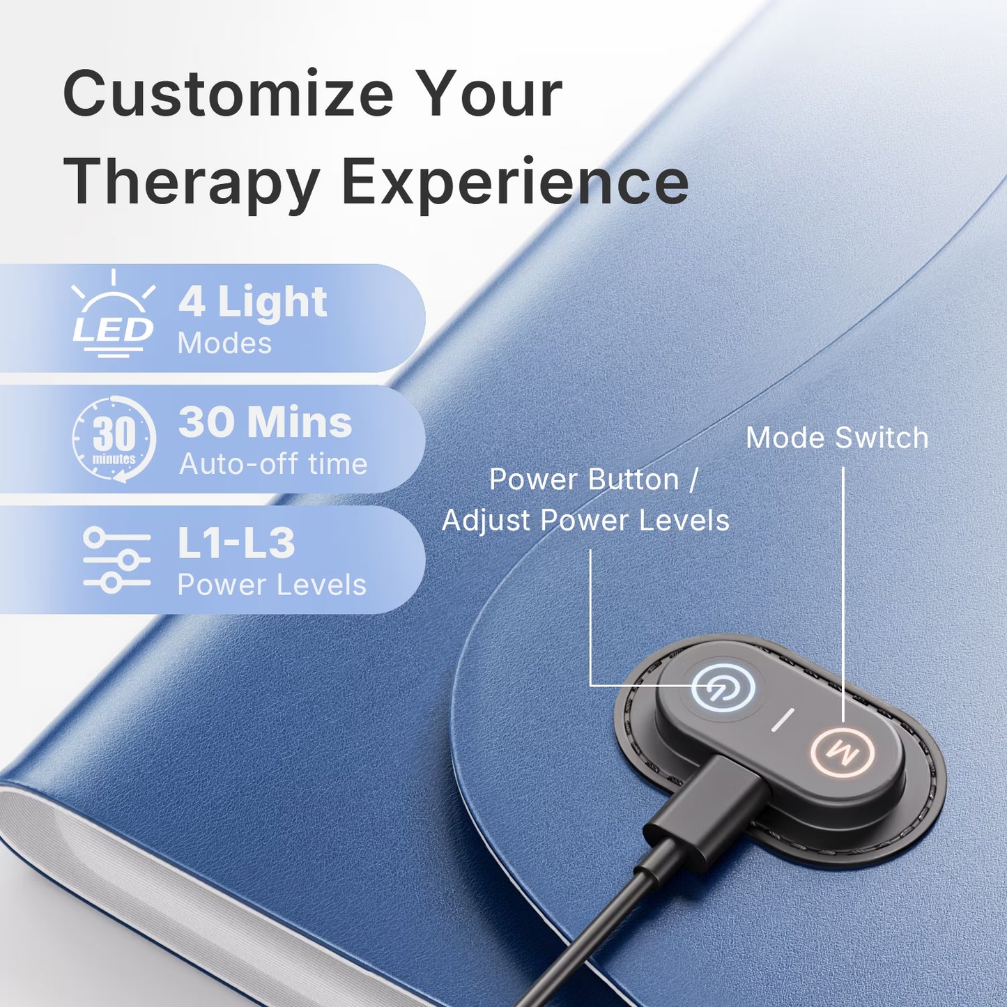 264LED Light Wellness Pad for Body, 660Nm & 850Nm Infrared Light Belt with Timer & 4 Modes, Large 30"X12" Home Wellness Device, 3 Brightness Levels + Aromatherapy Pouch