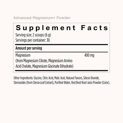 Advanced Magnesium+ Powder - Raspberry Lemonade