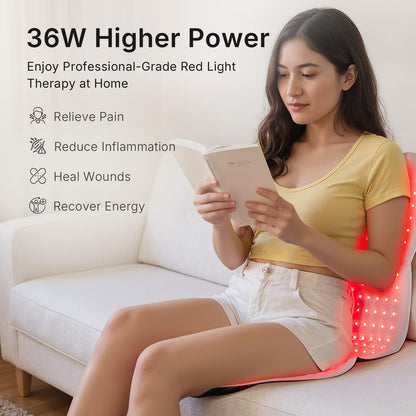 264LED Light Wellness Pad for Body, 660Nm & 850Nm Infrared Light Belt with Timer & 4 Modes, Large 30"X12" Home Wellness Device, 3 Brightness Levels + Aromatherapy Pouch