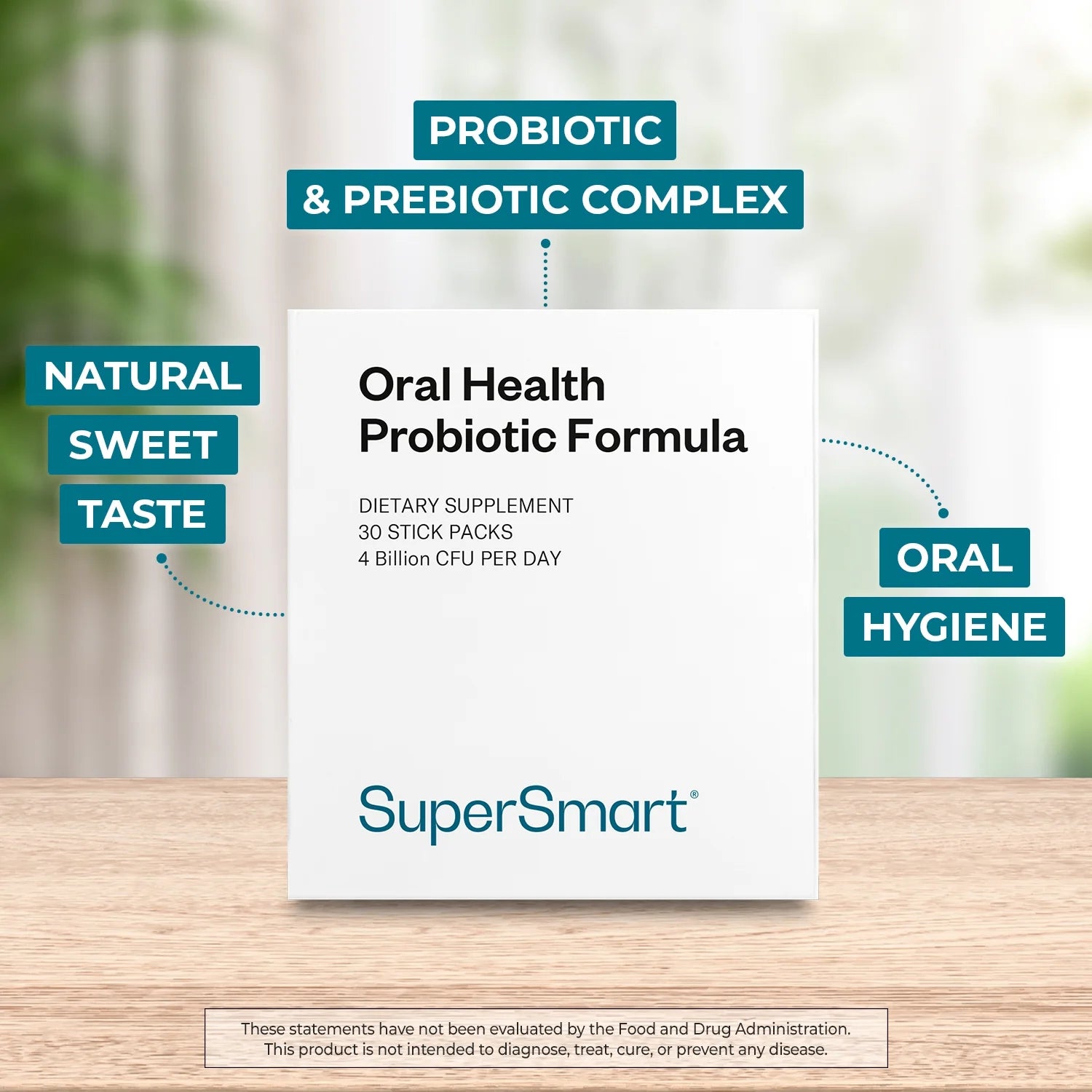 - Oral Health 4 Billion CFU - Oral & Dental Probiotics - with Lactobacillus Reuteri & Salivarius | Non-Gmo & Gluten Free - 30 Sticks