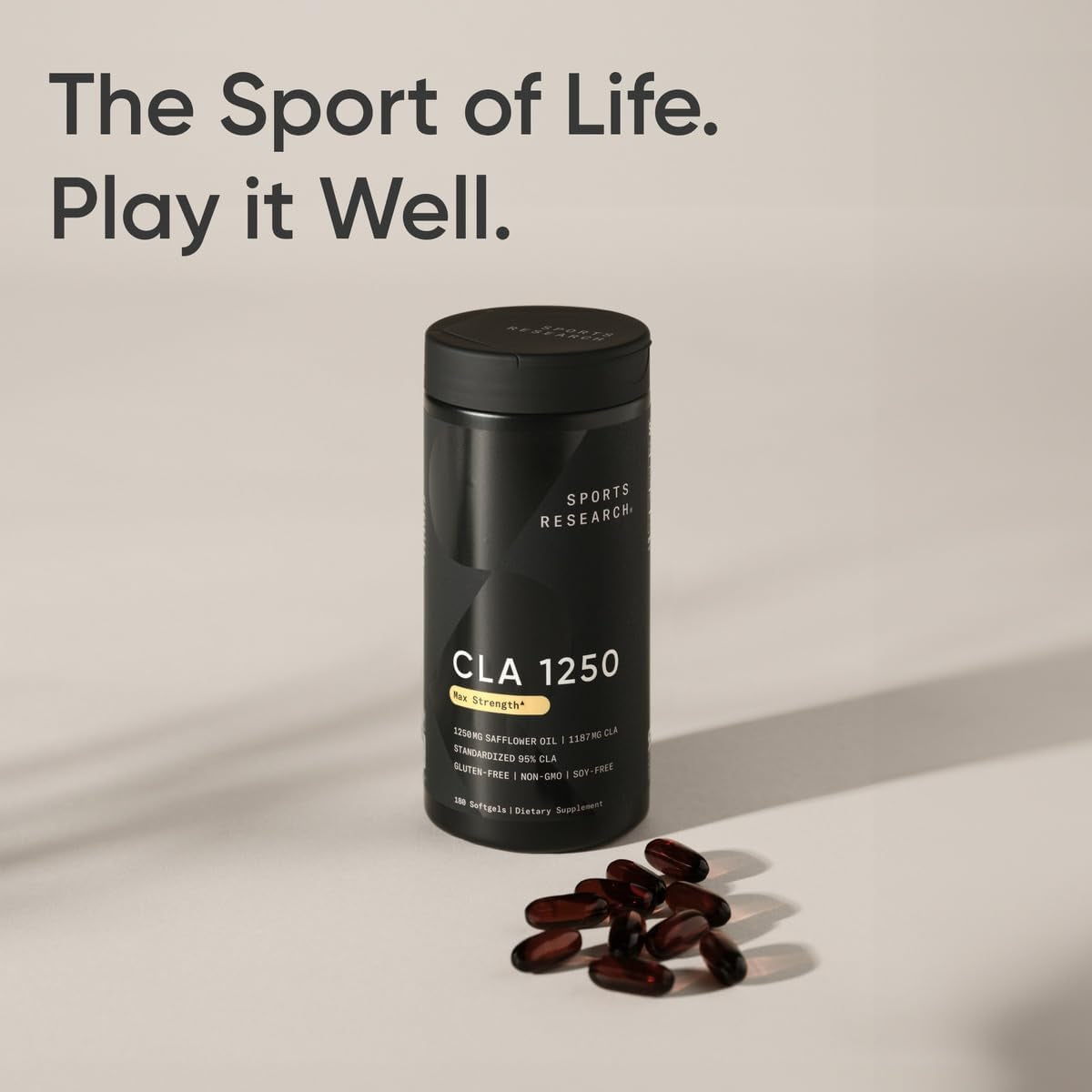 CLA - 1250Mg with Active Conjugated Linoleic Acid for Men and Women | Non-Gmo, Soy & Gluten Free - 95% (180 Softgels)