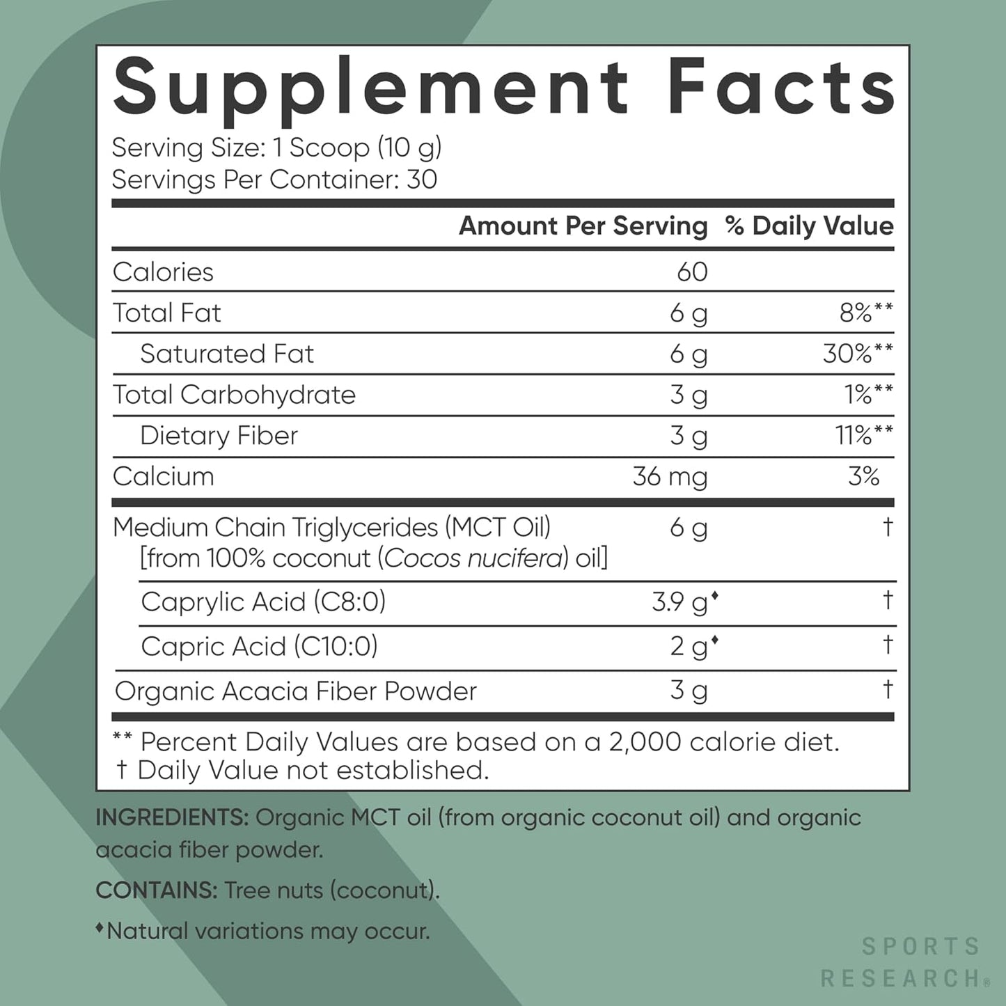 Organic MCT Oil Powder - Keto & Vegan Mcts C8, C10 from Coconuts - Fatty Acid Brain & Body Fuel*, Non-Gmo & Gluten Free - Unflavored, Perfect in Coffee, Tea & Protein Shakes - 10.6 Oz