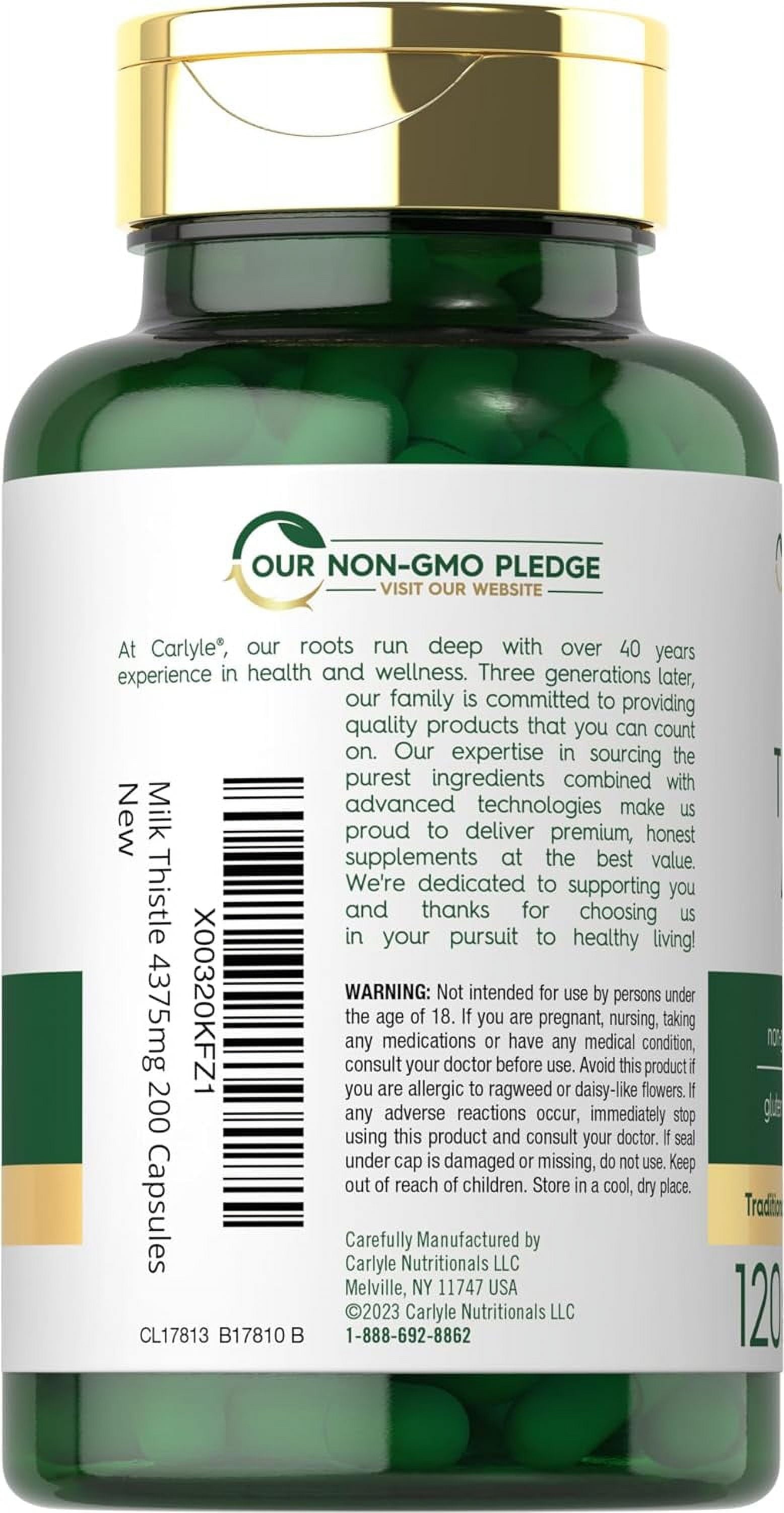 Milk Thistle Extract | 4375Mg | 120 Vegetarian Capsules for Men and Women | by