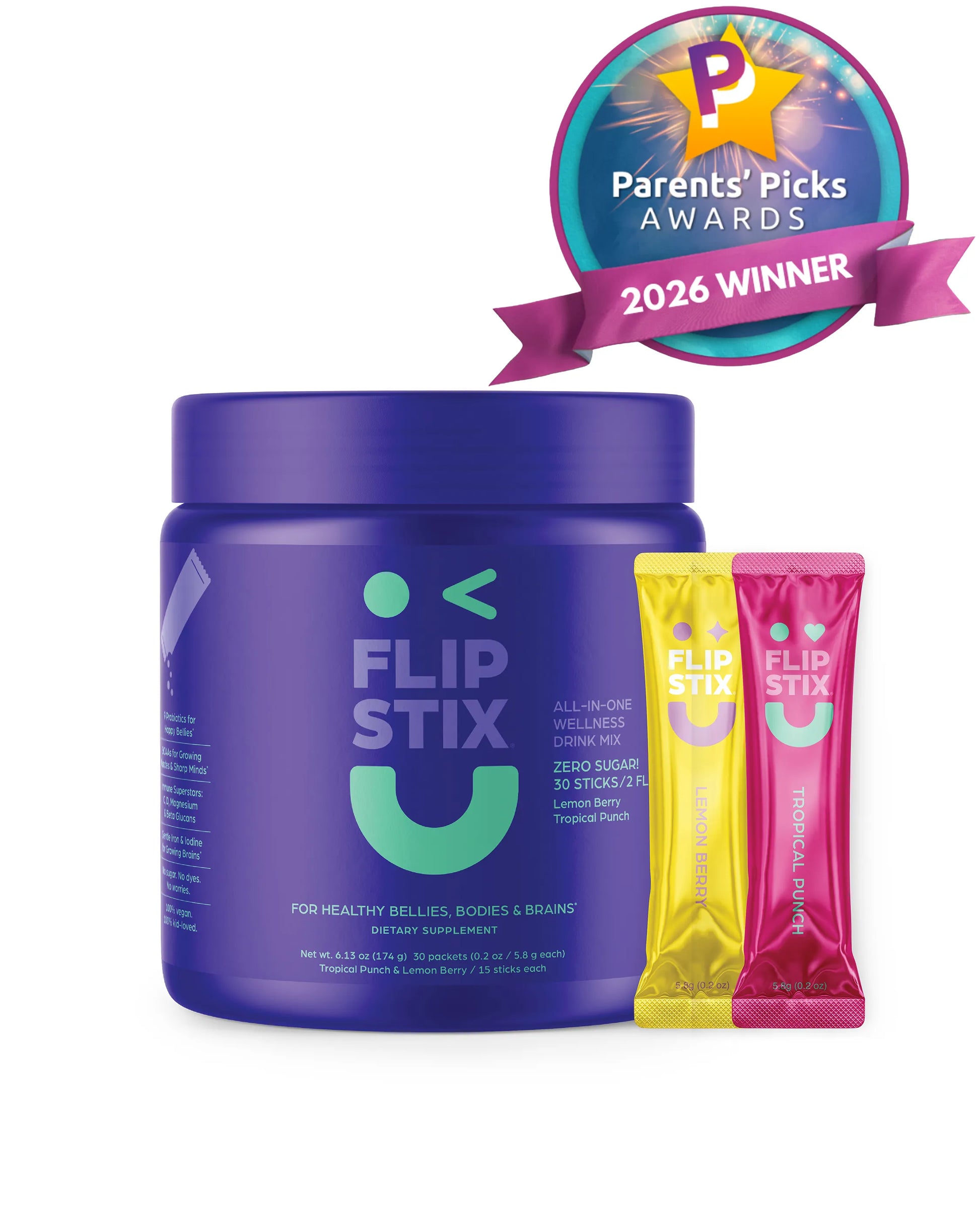 FLIP STIX Daily Wellness Drink for Kids