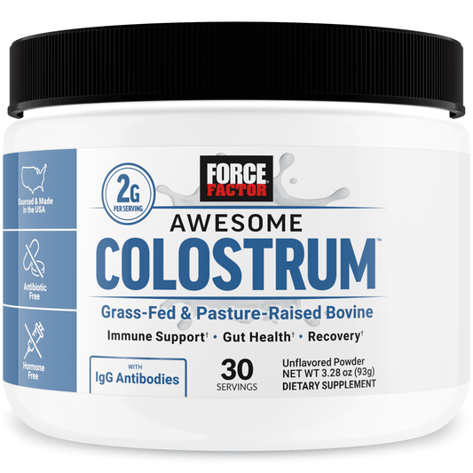 Awesome Colostrum, Bovine Colostrum Powder Supplement for Gut Health, Immune Support & Recovery, Grass Fed, Unflavored, 30 Servings