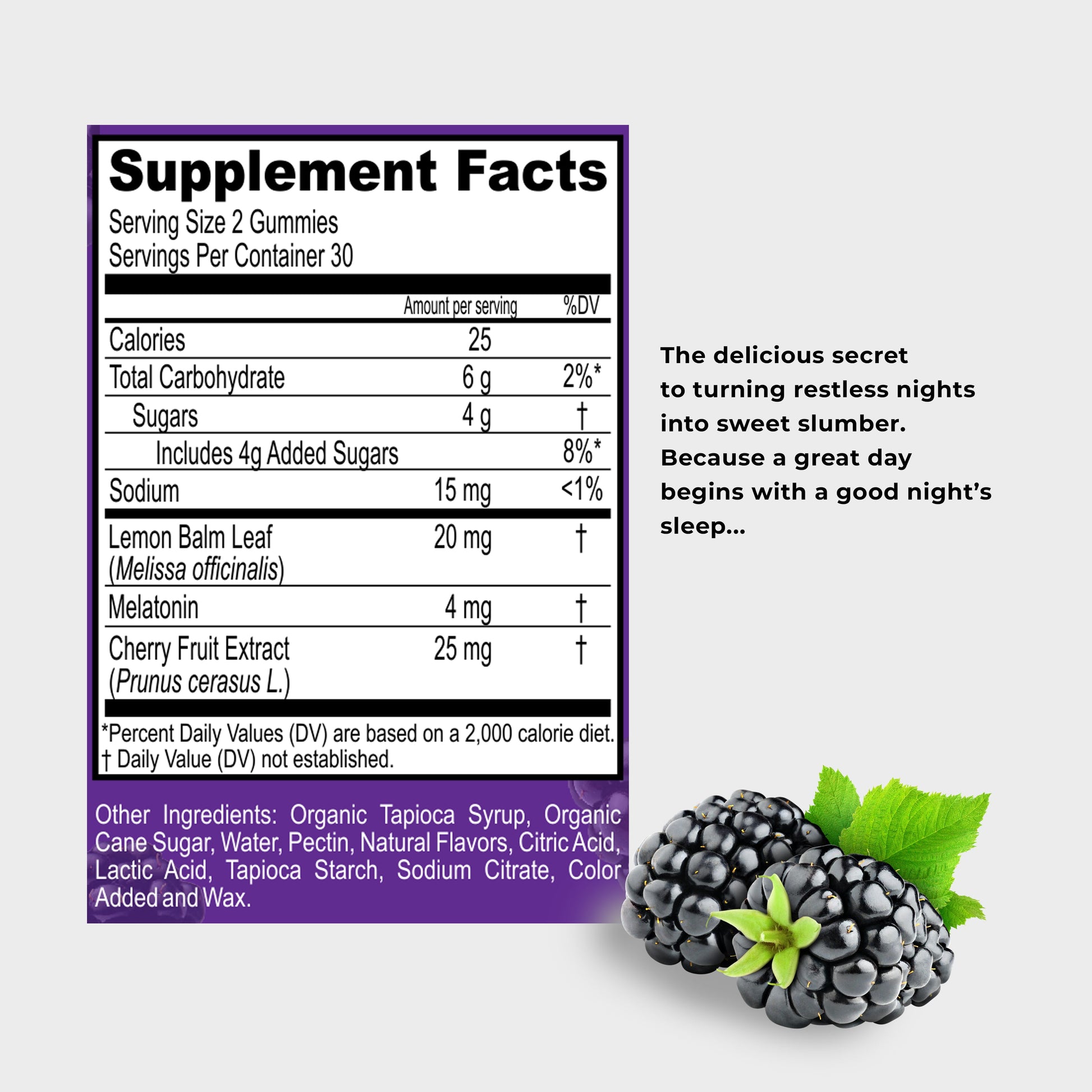 MELO Sleep Gummies - Blackberry (60CT Bottle)