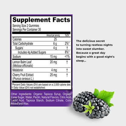 MELO Sleep Gummies - Blackberry (60CT Bottle)